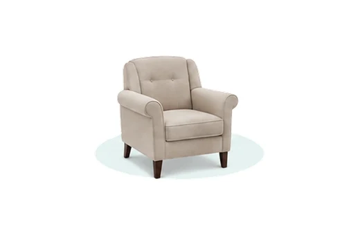 Fauteuil en tissu à nettoyer